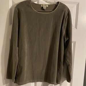 Women’s Eddie Bauer olive green ribbed Long Sleeve Shirt